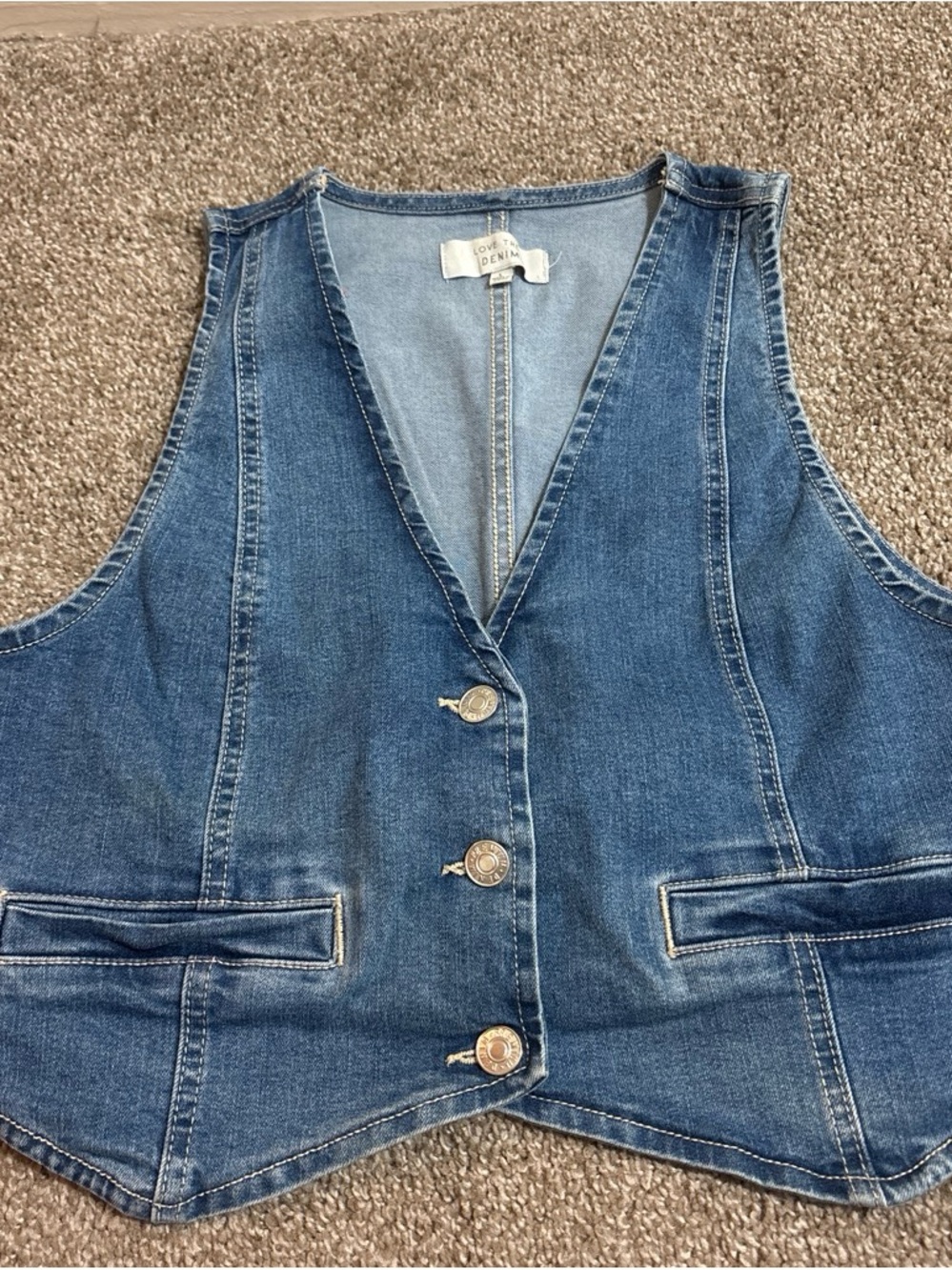 Love tree denim vest
